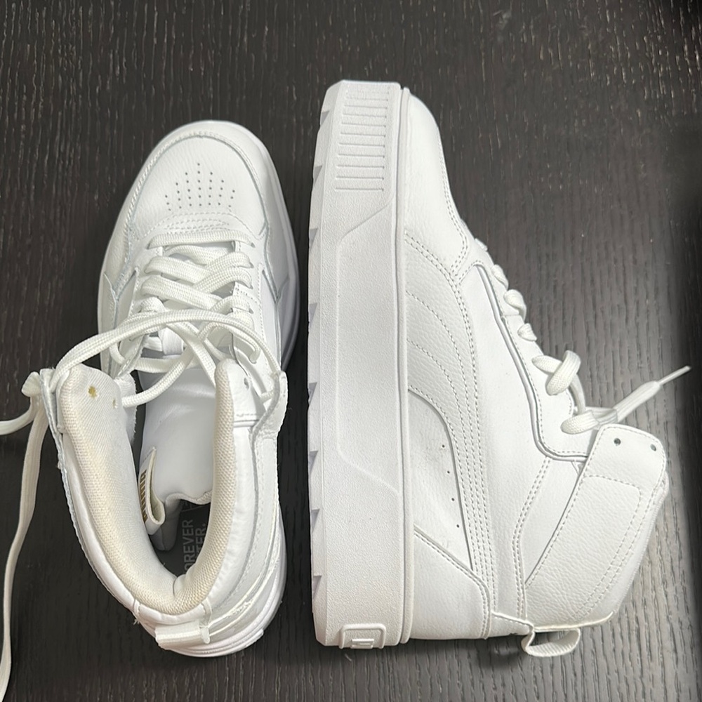 PUMA Karmen Rebelle Mid White High-Top Sneakers